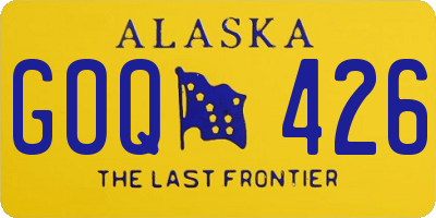 AK license plate GOQ426