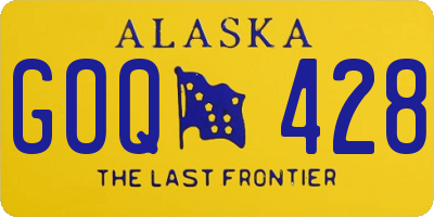 AK license plate GOQ428