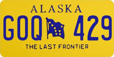 AK license plate GOQ429