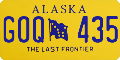 AK license plate GOQ435