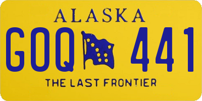 AK license plate GOQ441