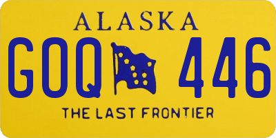 AK license plate GOQ446