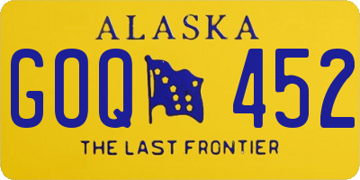 AK license plate GOQ452