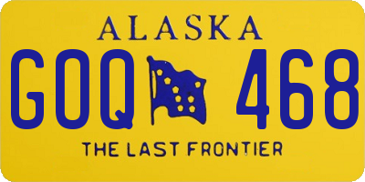 AK license plate GOQ468