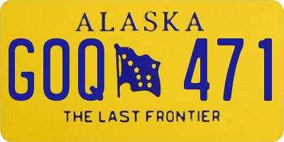 AK license plate GOQ471