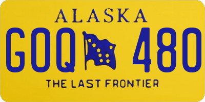 AK license plate GOQ480