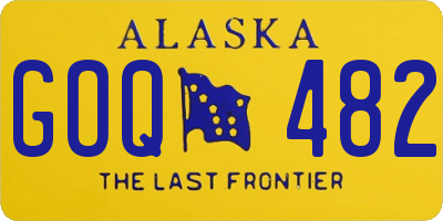 AK license plate GOQ482