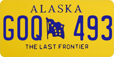 AK license plate GOQ493