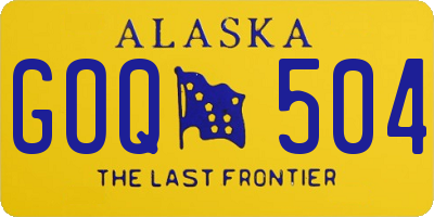 AK license plate GOQ504