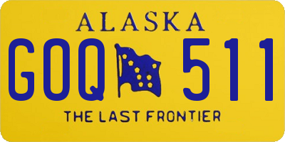 AK license plate GOQ511