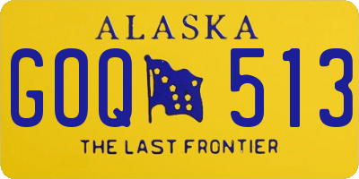 AK license plate GOQ513
