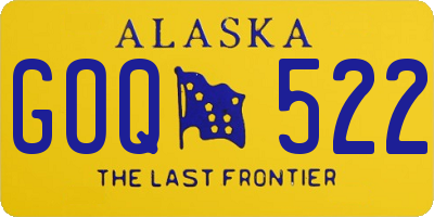 AK license plate GOQ522
