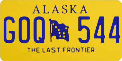 AK license plate GOQ544