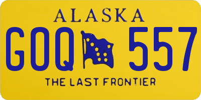 AK license plate GOQ557