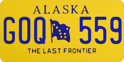 AK license plate GOQ559