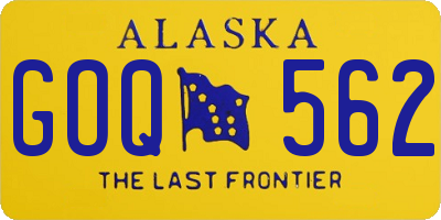 AK license plate GOQ562