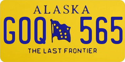 AK license plate GOQ565