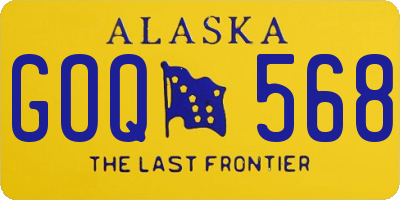 AK license plate GOQ568