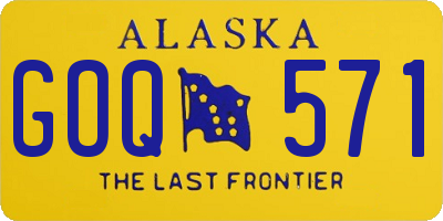 AK license plate GOQ571
