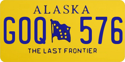 AK license plate GOQ576