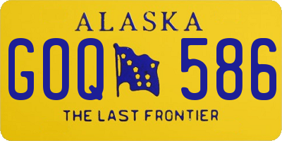 AK license plate GOQ586