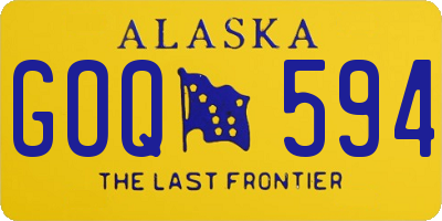 AK license plate GOQ594