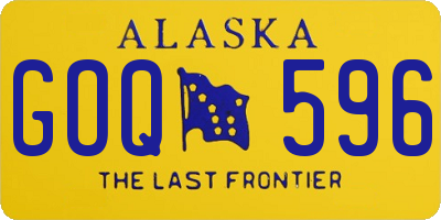 AK license plate GOQ596