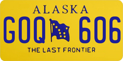 AK license plate GOQ606