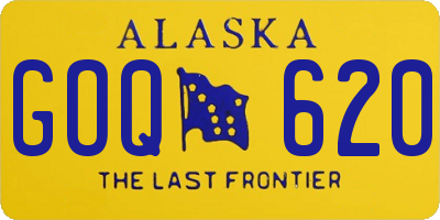 AK license plate GOQ620