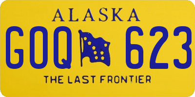 AK license plate GOQ623