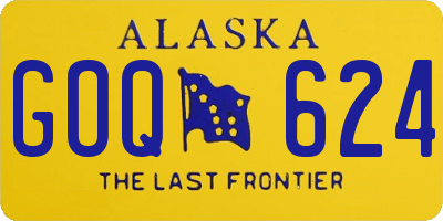 AK license plate GOQ624