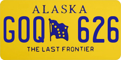 AK license plate GOQ626