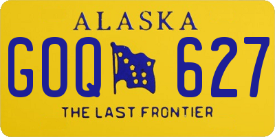 AK license plate GOQ627