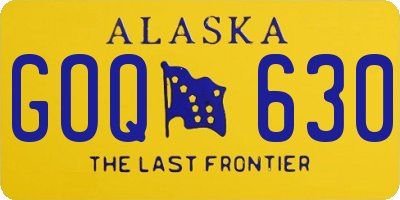 AK license plate GOQ630