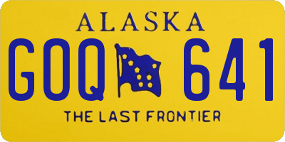 AK license plate GOQ641