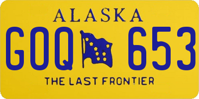 AK license plate GOQ653