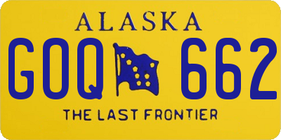 AK license plate GOQ662