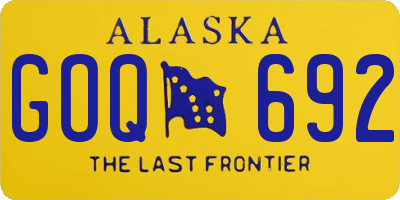 AK license plate GOQ692
