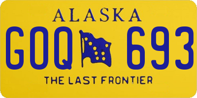 AK license plate GOQ693