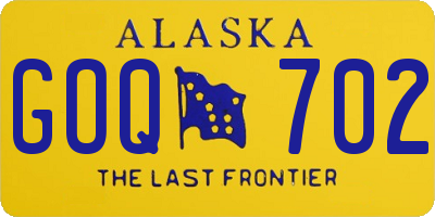 AK license plate GOQ702