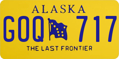 AK license plate GOQ717