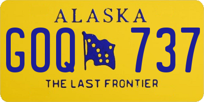 AK license plate GOQ737