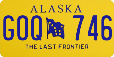 AK license plate GOQ746
