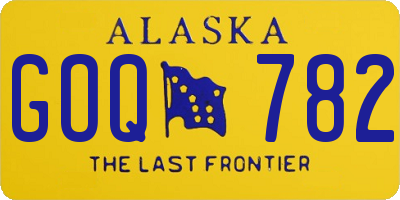 AK license plate GOQ782