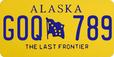 AK license plate GOQ789
