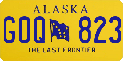 AK license plate GOQ823