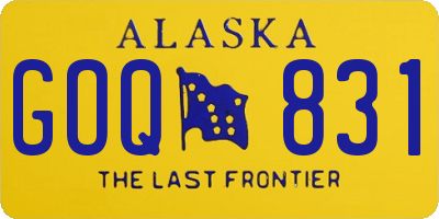 AK license plate GOQ831