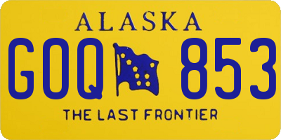 AK license plate GOQ853