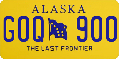 AK license plate GOQ900