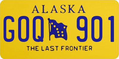 AK license plate GOQ901